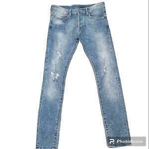 H&M Men Low Waist, Stone washed Skinny Jeans Size 31/32